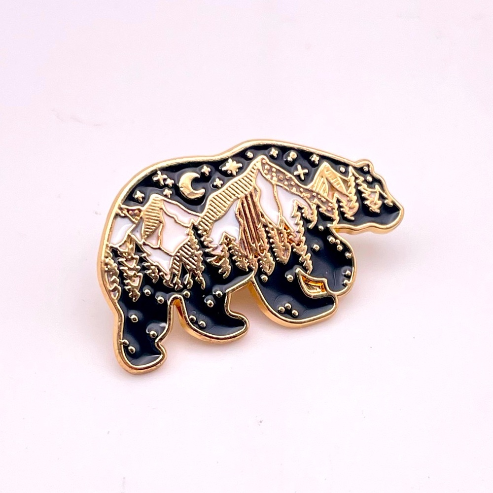 Midnight Mountain Grizzly Bear | Enamel Pin (Brand New!) ✨